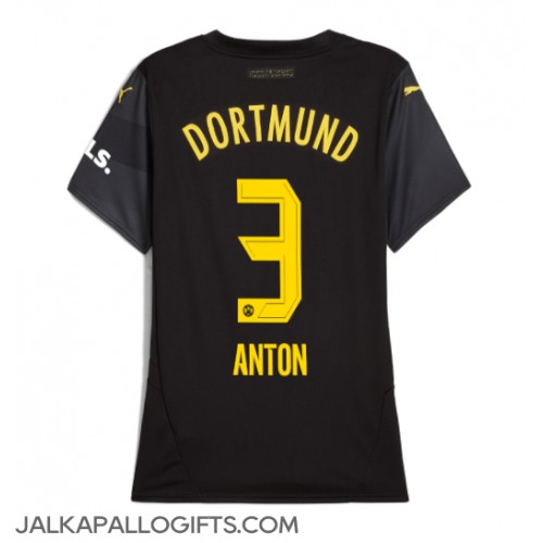 Borussia Dortmund Waldemar Anton #3 Vieraspaita Naiset 2024-25 Lyhythihainen